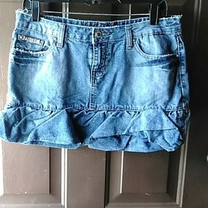 Denim mini skirt